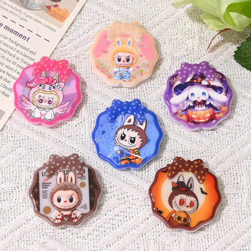 Cartoon Ragcloth Printed Beads Shaped Brand Beads Bow Beads
