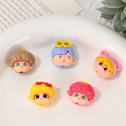 Cartoon Rubber Sweet Bean Straight Beads