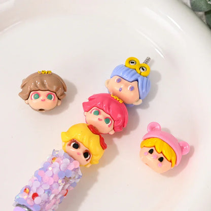 Cartoon Rubber Sweet Bean Straight Beads