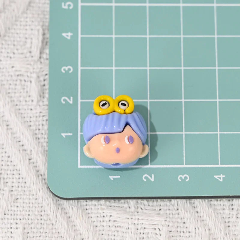 Cartoon Rubber Sweet Bean Straight Beads