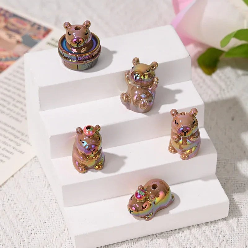 High-quality Three-dimensional Kappi Bala Brown Cartoon Cute Grains with Holes