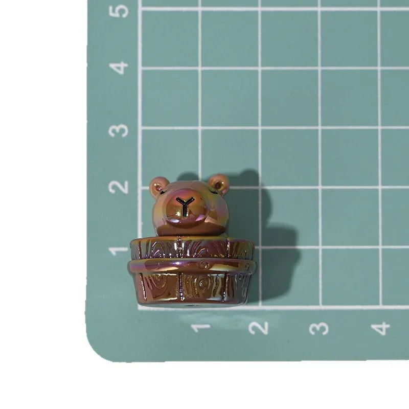 High-quality Three-dimensional Kappi Bala Brown Cartoon Cute Grains with Holes