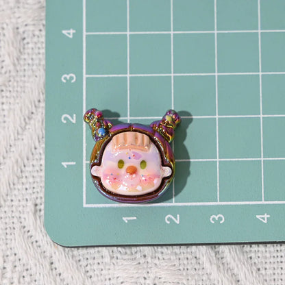 Cartoon Multi-sister Head with Holes, Loose Beads, Cute Doll Head
