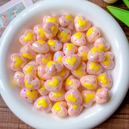 Acrylic Hand-painted Face Luminous Love Beads
