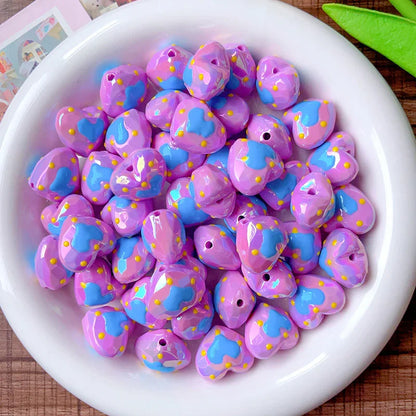 Acrylic Hand-painted Face Luminous Love Beads