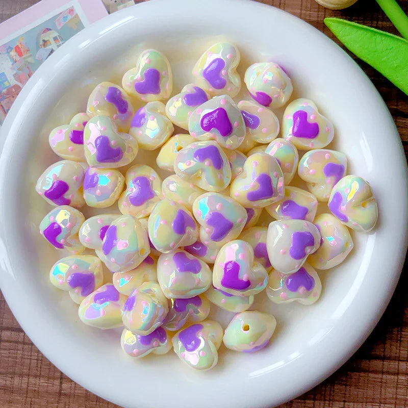 Acrylic Hand-painted Face Luminous Love Beads