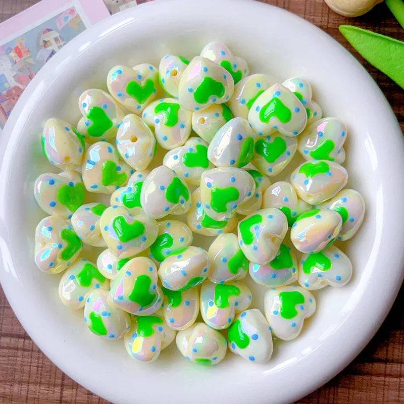 Acrylic Hand-painted Face Luminous Love Beads