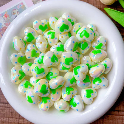 Acrylic Hand-painted Face Luminous Love Beads
