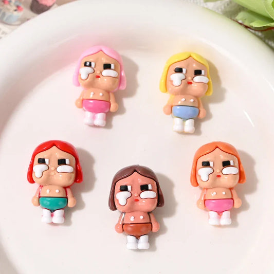 Cartoon Standing Cry Baby Rubber Beads Soft Rubber Beads Pen Beads