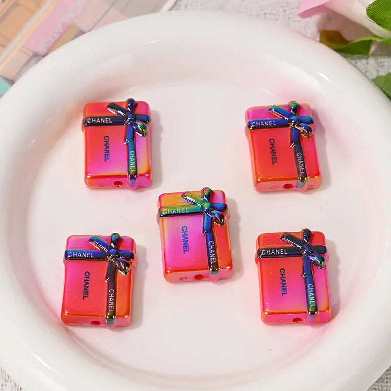 UV plating color gift box straight hole beaded