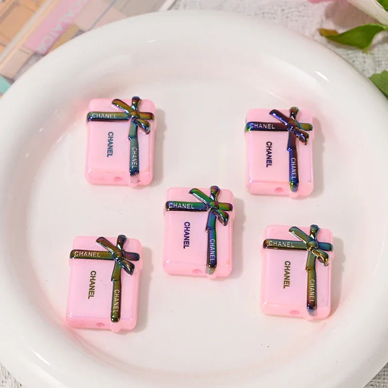 UV plating color gift box straight hole beaded