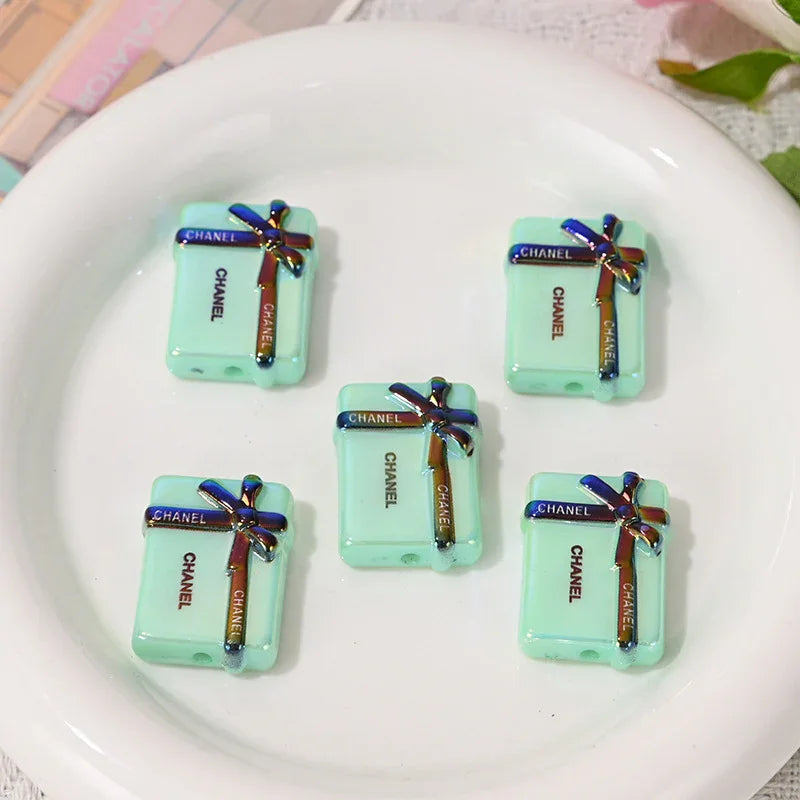 UV plating color gift box straight hole beaded