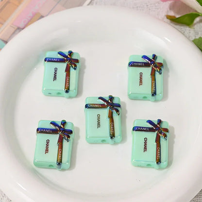 UV plating color gift box straight hole beaded