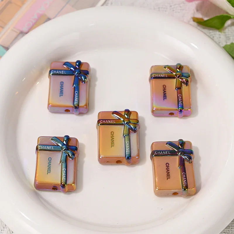 UV plating color gift box straight hole beaded
