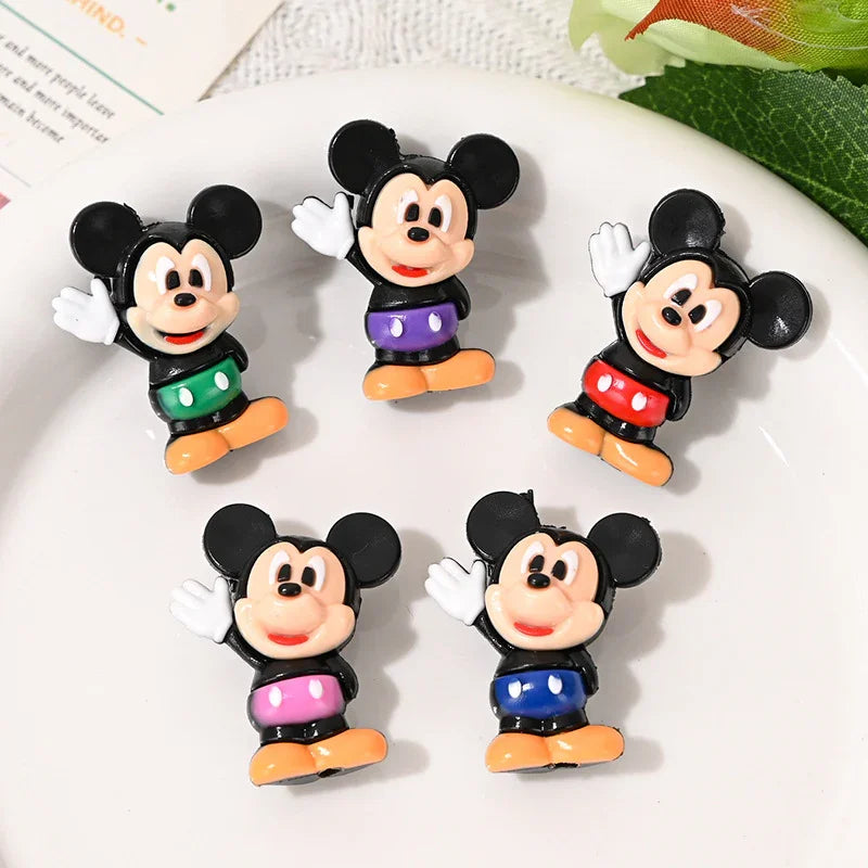 Cartoon Mickey Nini Rubber Beads | Silicone Focal Bead for DIY Keychain & Pen Wrap