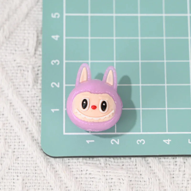 Soft Rubber Cartoon Cloth Cloth Head Straight Hole Beads | Acrylic Bead for DIY Bracelet Keychain Jewelry Making