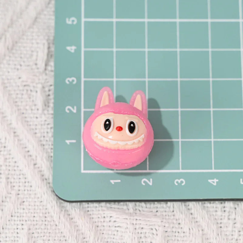 Soft Rubber Cartoon Cloth Cloth Head Straight Hole Beads | Acrylic Bead for DIY Bracelet Keychain Jewelry Making