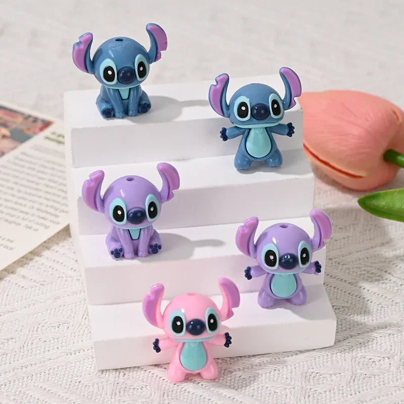 Cartoon Stilwell Three-dimensional Cute Rubber Beads with Holes | Silicone Focal Bead for DIY Keychain & Pen Wrap