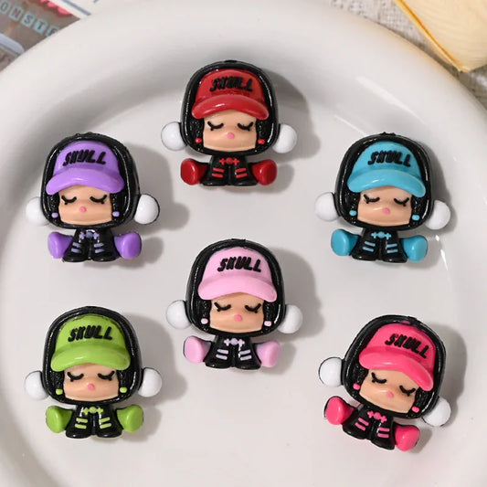 SP Rubber Beads Foam Matt Three-dimensional Cute Grain Wanderer Series with Holes Loose Beads