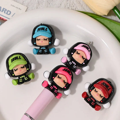 SP Rubber Beads Foam Matt Three-dimensional Cute Grain Wanderer Series with Holes Loose Beads