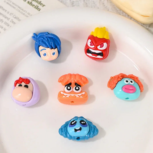 Three-dimensional Cartoon Mind Secret Service Team Soft Rubber Special-shaped Beads