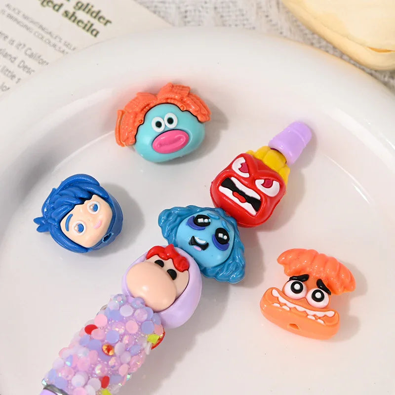 Three-dimensional Cartoon Mind Secret Service Team Soft Rubber | Silicone Focal Bead for DIY Keychain & Pen Wrap