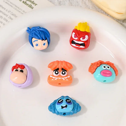 Three-dimensional Cartoon Mind Secret Service Team Soft Rubber Special-shaped Beads