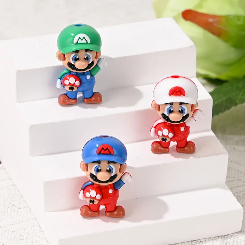 Cartoon Mario Three-dimensional Rubber Beads Through Hole Adorable Grains | Silicone Focal Bead for DIY Keychain & Pen Wrap