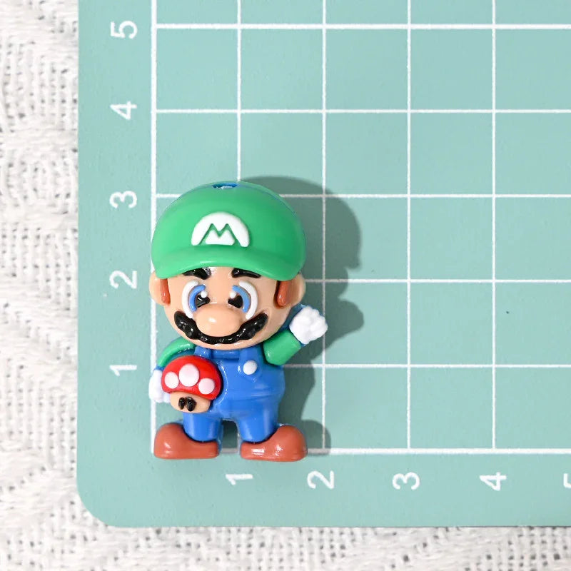 Cartoon Mario Three-dimensional Rubber Beads Through Hole Adorable Grains | Silicone Focal Bead for DIY Keychain & Pen Wrap