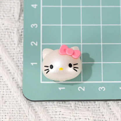 Cartoon Rubber Kt Cat Beaded with Holes