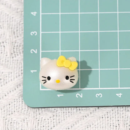 Cartoon Rubber Kt Cat Beaded with Holes