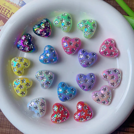 UV Color Plated Straight Hole Love Beads