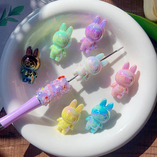 UV Coated Labubu Labubu Cute Macey Particle Beads
