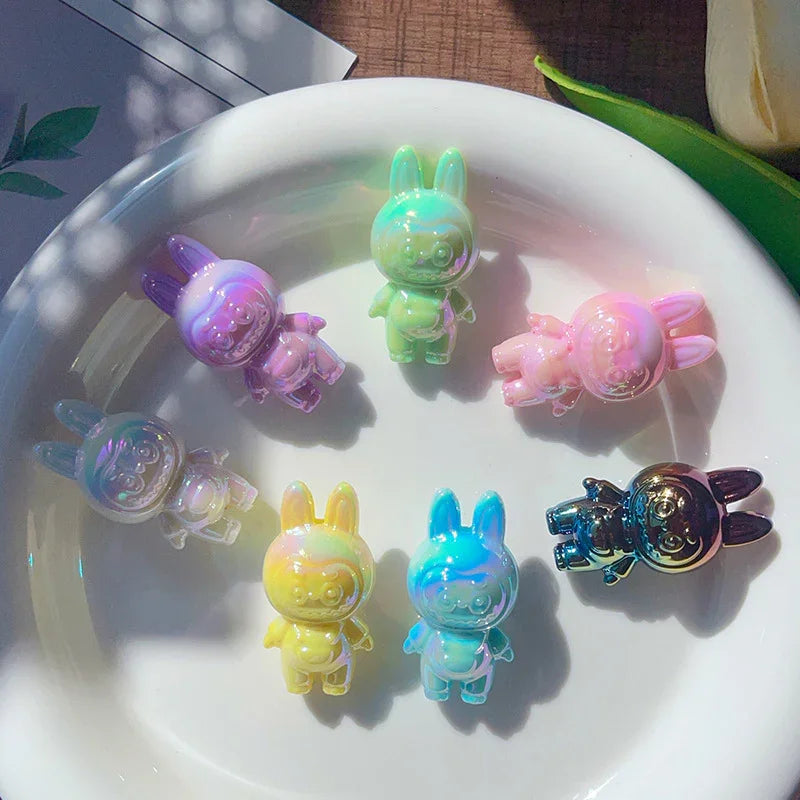 UV Coated Labubu Labubu Cute Macey Particle Beads | DIY Sports Fan Bracelet & Keychain Craft Bead