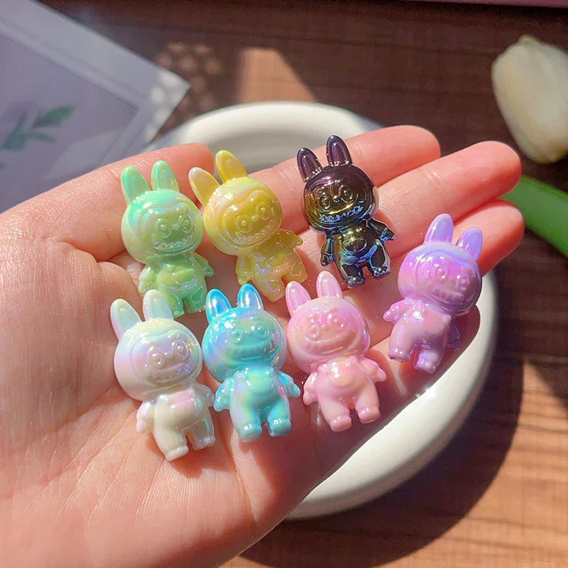 UV Coated Labubu Labubu Cute Macey Particle Beads | DIY Sports Fan Bracelet & Keychain Craft Bead