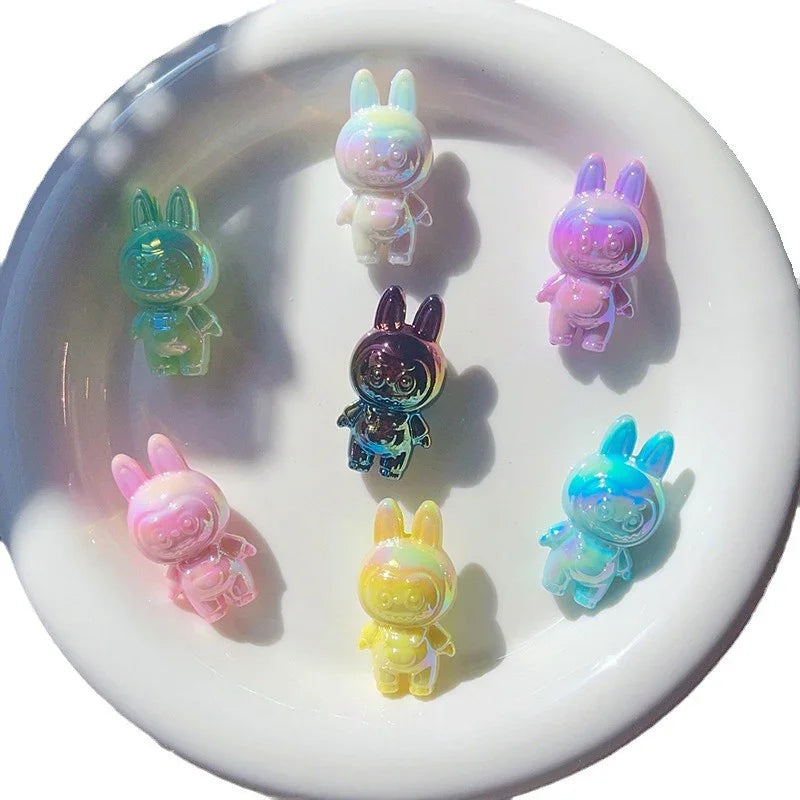 UV Coated Labubu Labubu Cute Macey Particle Beads | DIY Sports Fan Bracelet & Keychain Craft Bead