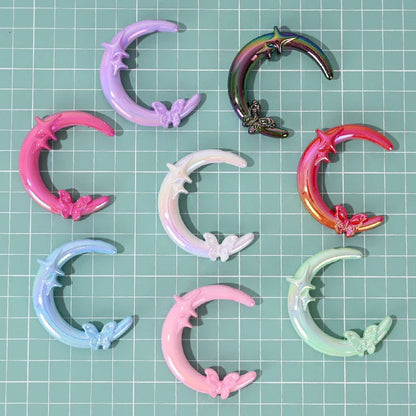 UV Plating Vertical Hole Moon with Butterfly Shaped Beads