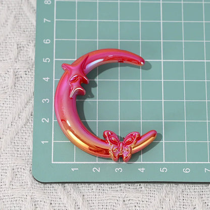 UV Plating Vertical Hole Moon with Butterfly Shaped Beads