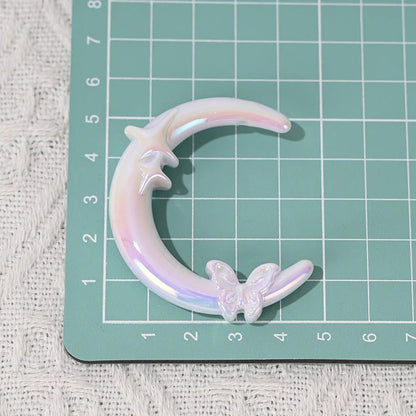 UV Plating Vertical Hole Moon with Butterfly Shaped Beads