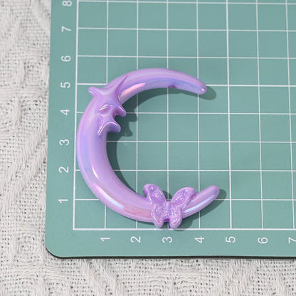 UV Plating Vertical Hole Moon with Butterfly Shaped Beads