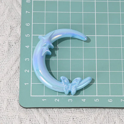 UV Plating Vertical Hole Moon with Butterfly Shaped Beads