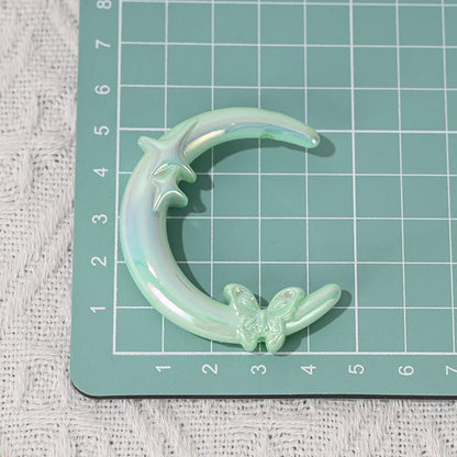 UV Plating Vertical Hole Moon with Butterfly Shaped Beads