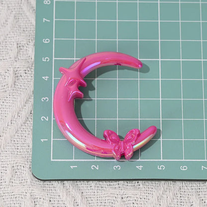 UV Plating Vertical Hole Moon with Butterfly Shaped Beads