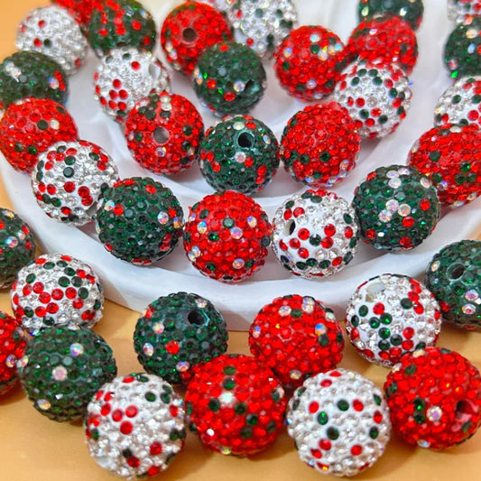 16mm20mm Christmas Theme Clay Beads Straight Hole Clay Ball
