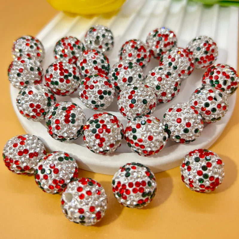 16mm20mm Christmas Theme Clay Beads Straight Hole Clay Ball