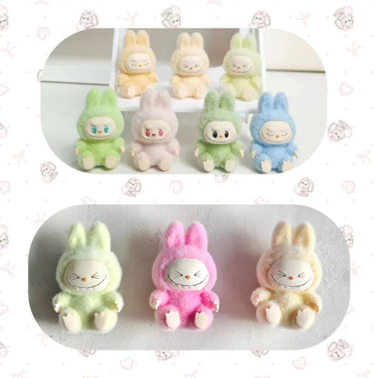 Labubu Flocking Sitting Party Diy Handmade Cream Glue (no Holes)