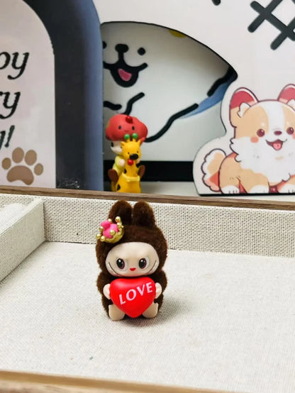 Labubu Flocking Sitting Party Diy Handmade Cream Glue (no Holes)