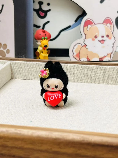 Labubu Flocking Sitting Party Diy Handmade Cream Glue (no Holes)