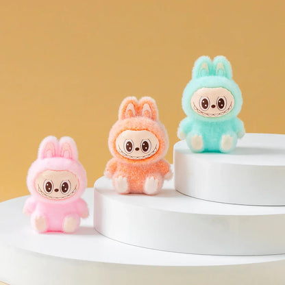 Flocking Sitting Rab Cloth Doll Pendant Moe Grain Random Delivery (No Holes)