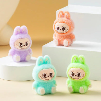 Flocking Sitting Rab Cloth Doll Pendant Moe Grain Random Delivery (No Holes)